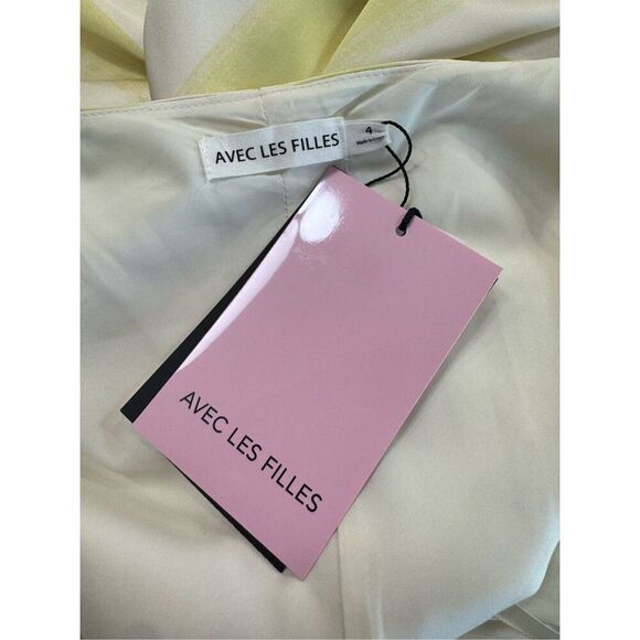 NWT Avec Les Filles Bias Cut Striped Maxi Dress - Picture 7 of 7